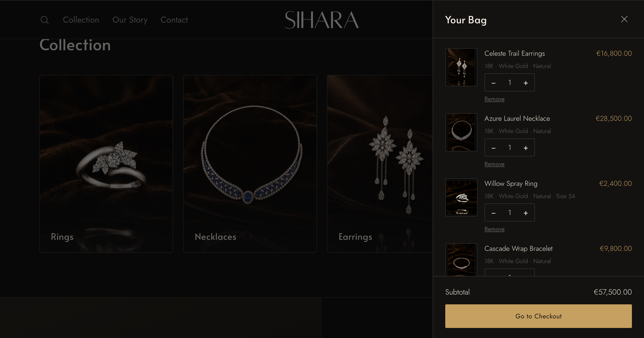 SIHARA cart drawer
